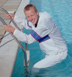 sweathirt in pool underwater